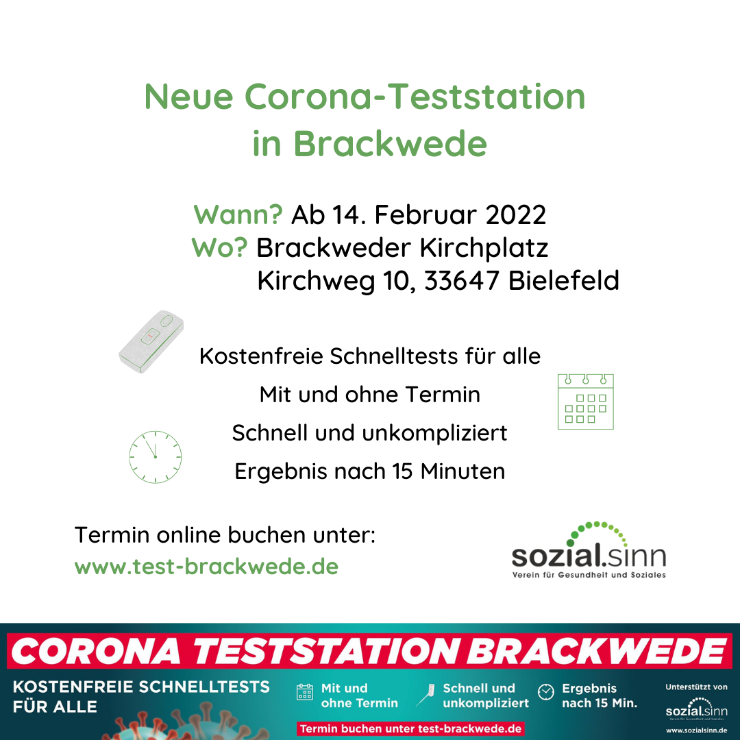 Neue Corona-Schnellteststation in Brackwede