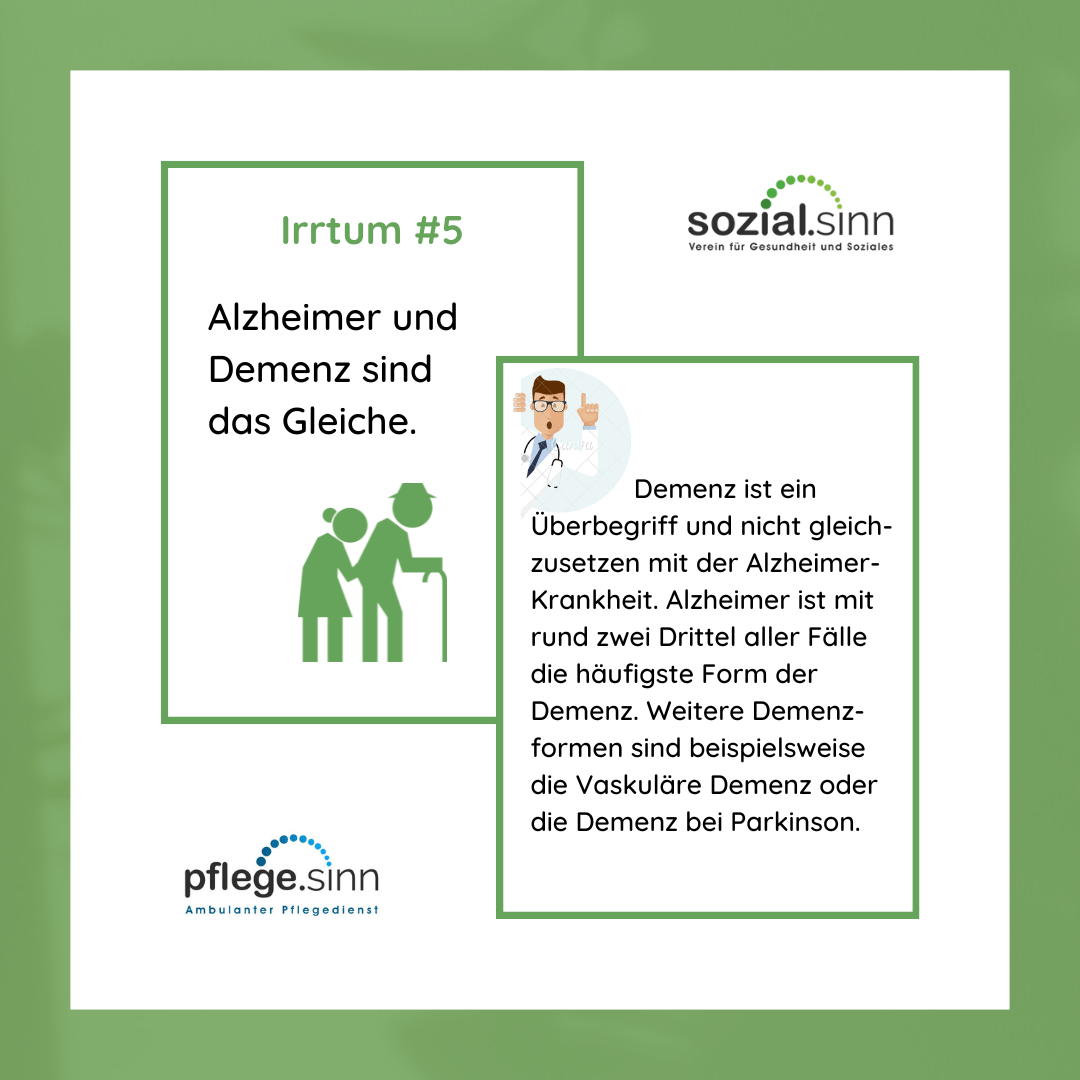 Irrtum #5: „Alzheimer und Demenz sind das Gleiche“