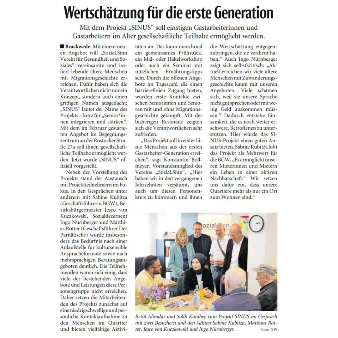 Berichterstattung in der NW